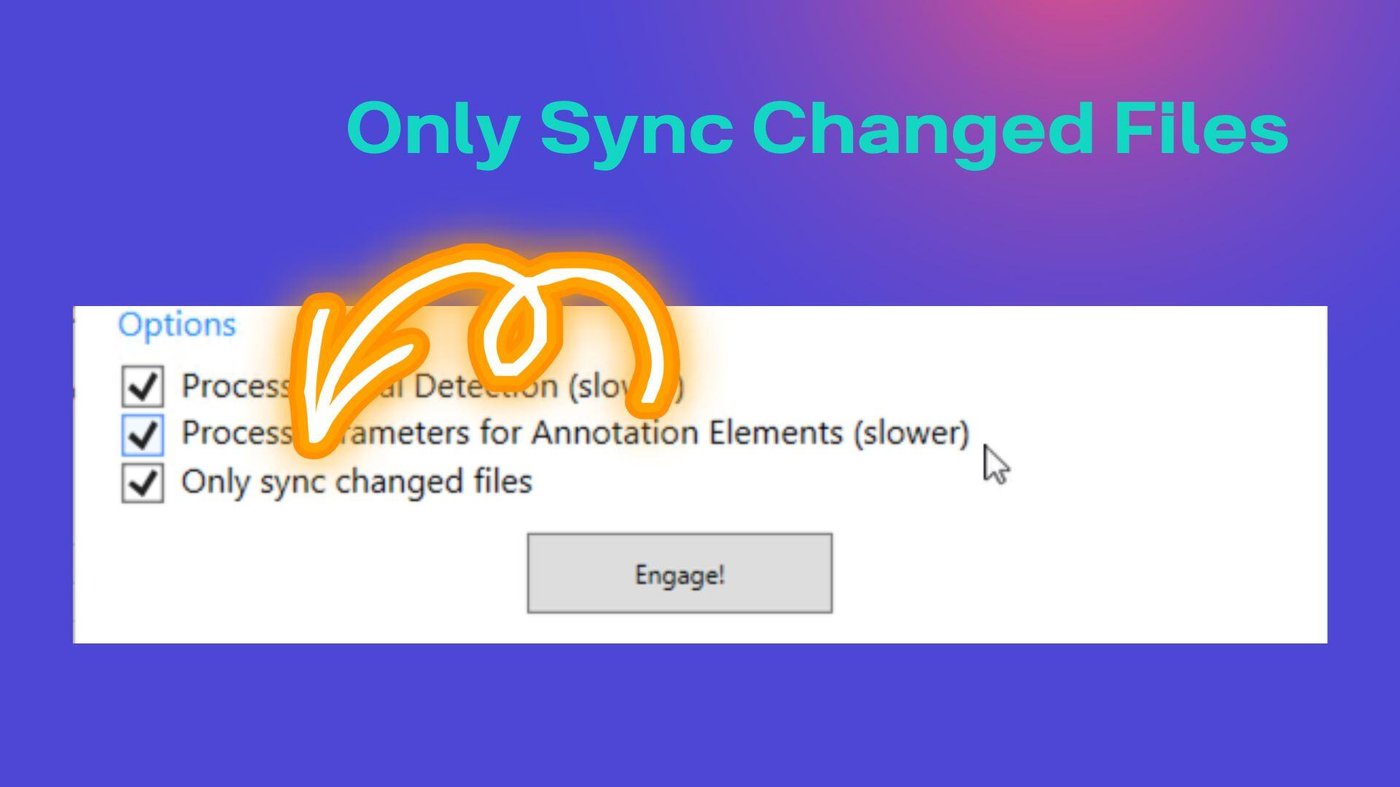 The new 'only sync changed files' option